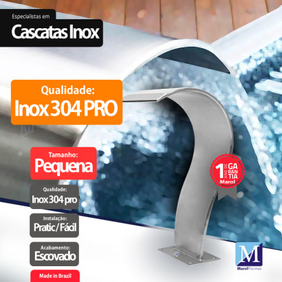 Cascata para Piscina Aço Inox 304 Pro Canyon jr Pequena 