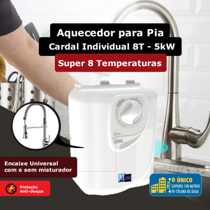 Aquecedor para pia Cardal Individual 8 Temperaturas 5kW / 110V