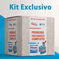 Primeiro tratamento da piscina kit Hidroall completo