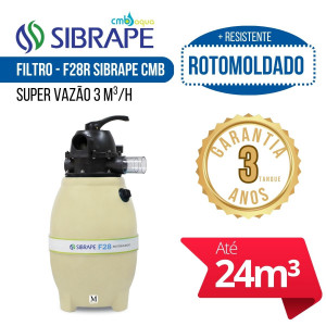 Filtro para piscina F28R Sibrape CMB Até 24m³ Rotomoldados 