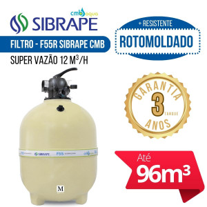 Filtro para piscina F55R Sibrape CMB Até 96m³ Rotomoldados 