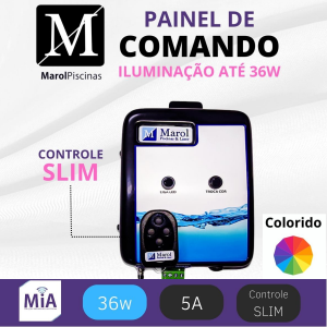 Painel de Comando Compact 36W RGB 5A com Controle Remoto Marol