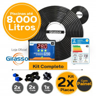 Kit aquecimento Solar piscinas até 24.000 L com CDT (6 PLACAS)