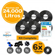 Kit Aquecimento Solar piscinas até 32.000 Litros (8 PLACAS)