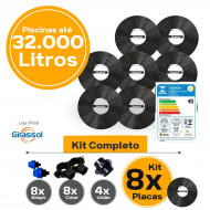 Kit Aquecimento Solar piscinas até 48.000 Litros (12 PLACAS)