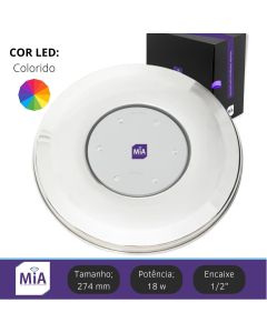 Led para piscina 18w RGB Inox 274 mm Super MIA