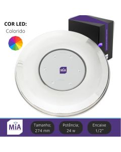 Led para piscina 24w RGB Inox 274mm Super MIA