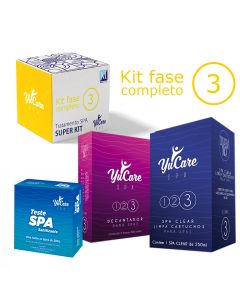 Kit Yucare Fase 3 completo Limpa Cartucho Decantador Eliminador de Oleosidade e Kit Teste