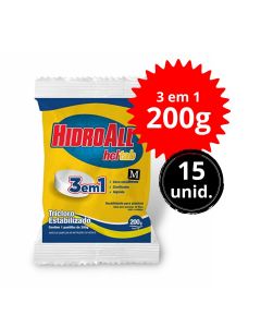 kit 15 unid cloro Pastilha para piscina Hidroall 3 EM 1 Multiação 200g