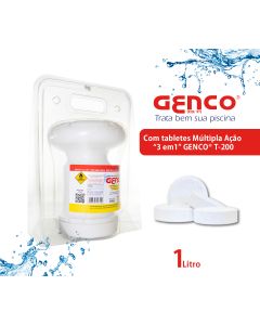 kit mini flutuador de cloro Genco 3 EM 1 G800 